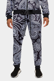 Floral Paisley Velvet Velour Track Suit