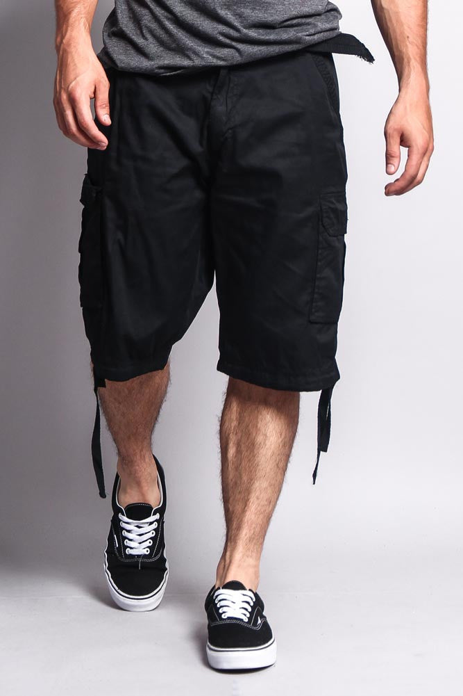 Solid Color Ripstop Belted Cargo Shorts – G-Style USA