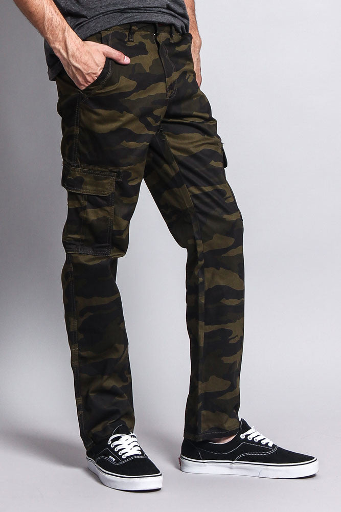 Men's Camo Cargo Slim Fit Pants AR170 - GStyleUSA.com – G-Style USA