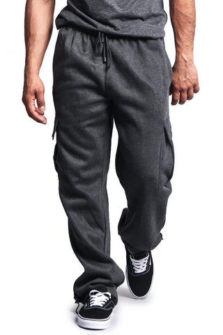 Men's Solid Fleece Cargo Pants – G-Style USA