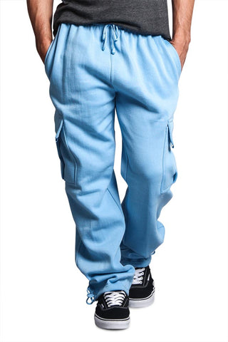 Men's Solid Fleece Cargo Pants – G-Style USA