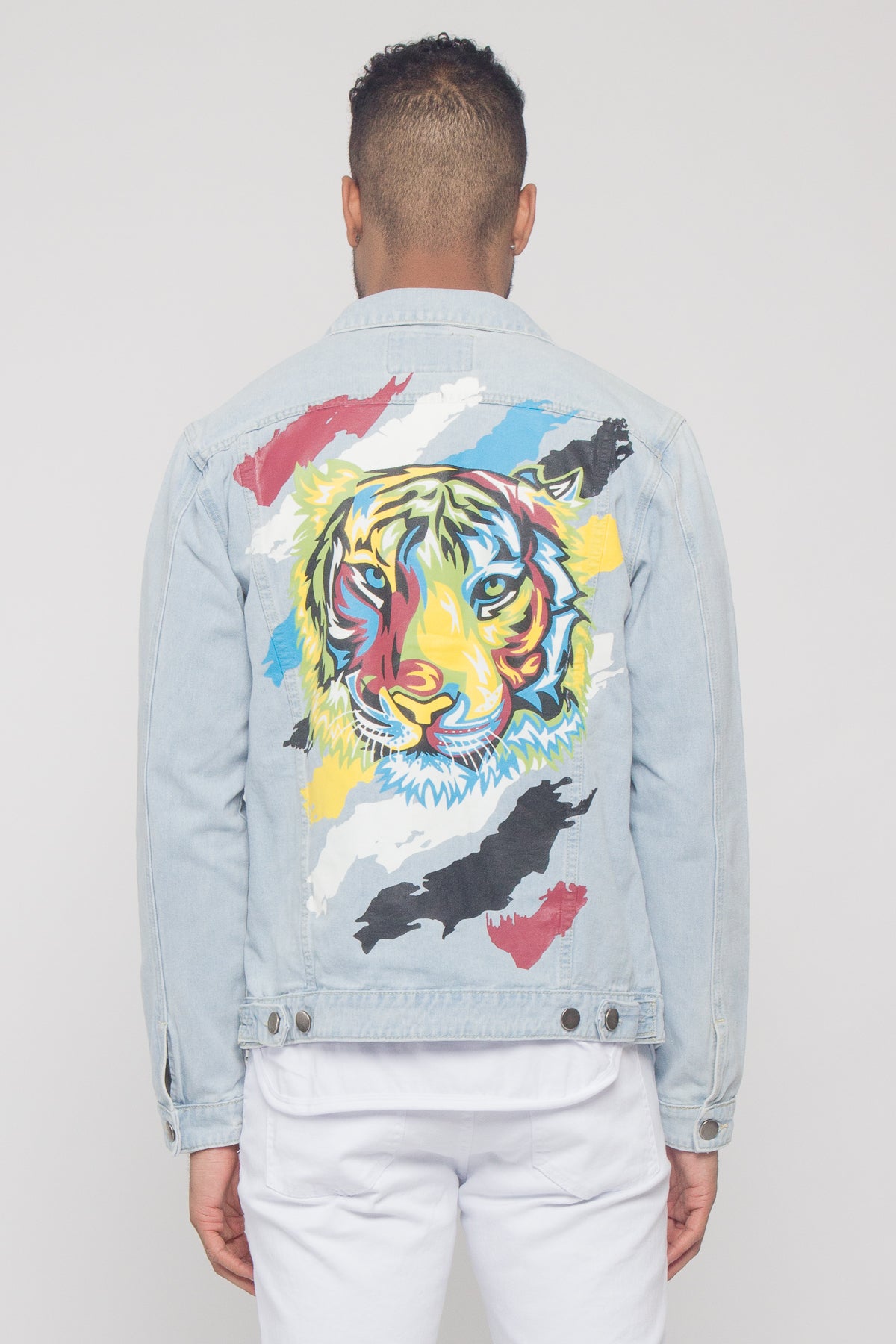 Colorful Painted Tiger Denim Jacket – G-Style USA