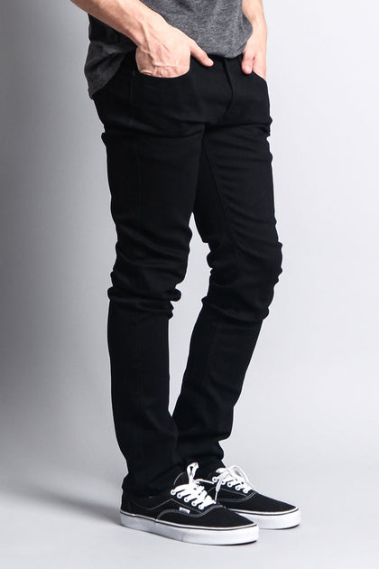 Premium Denim Skinny Fit Jeans (Black) – G-Style USA
