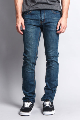 Premium Denim Skinny Fit Jeans (Desert Blue) – G-Style USA