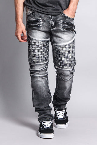 Basket Weave Biker Jeans – G-Style USA