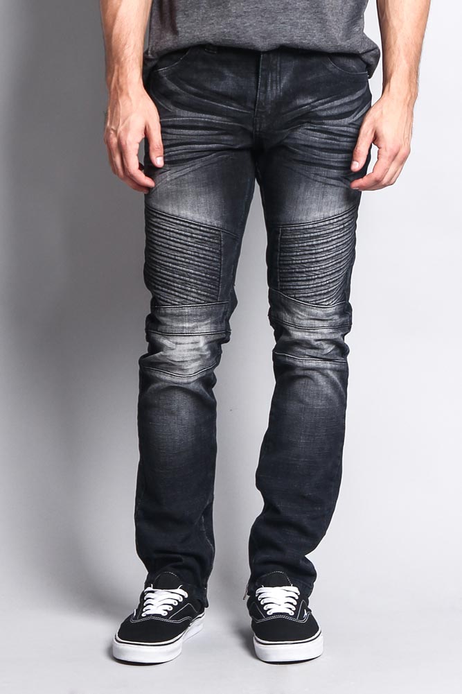 Black skinny moto jeans sale