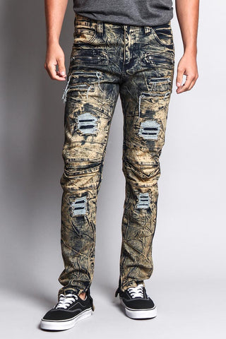 Men's Distressed Zipper Jeans – G-Style USA
