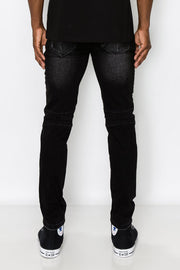 Distressed Scrunched Skinny Jeans