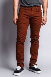 Men's Essential Skinny Fit Colored Jeans (Mocha)