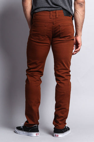 Men's Essential Skinny Fit Colored Jeans (Mocha)