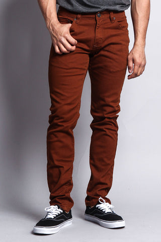 Men's Essential Skinny Fit Colored Jeans (Mocha) – G-Style USA