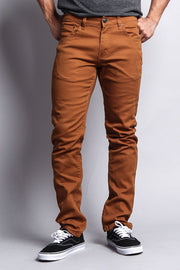Men's Essential Skinny Fit Colored Jeans (Dark Wheat)