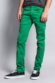 Men's Essential Skinny Fit Colored Jeans (Kelly Green)