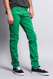 Men's Essential Skinny Fit Colored Jeans (Kelly Green)