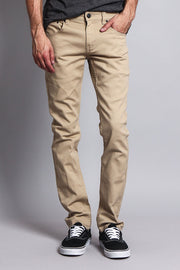 Men's Essential Skinny Fit Colored Jeans (Khaki)