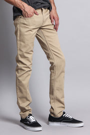 Men's Essential Skinny Fit Colored Jeans (Khaki)