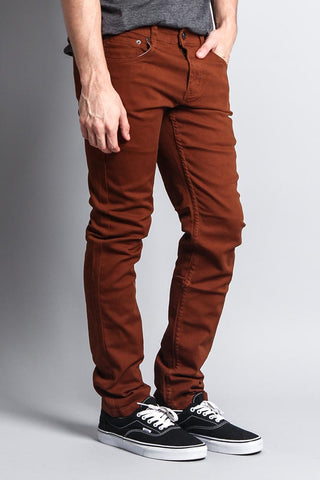 Men's Essential Skinny Fit Colored Jeans (Mocha)