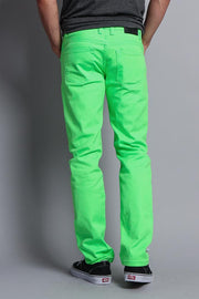 Men's Essential Skinny Fit Colored Jeans (Neon Green) – G-Style USA