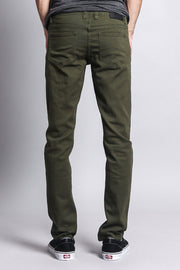 Men's Essential Skinny Fit Colored Jeans (Olive)