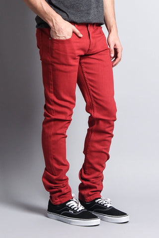 Men's Essential Skinny Fit Colored Jeans (Picante)