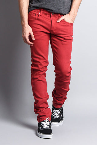 Men's Essential Skinny Fit Colored Jeans (Picante)