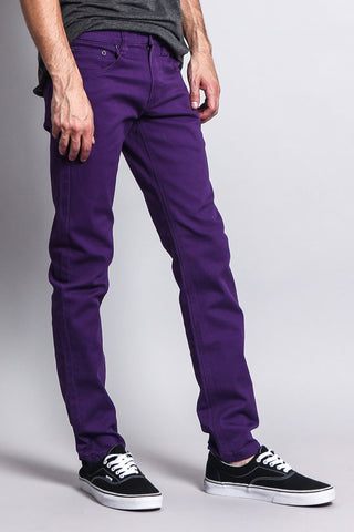 Men's Essential Skinny Fit Colored Jeans (Purple) – G-Style USA