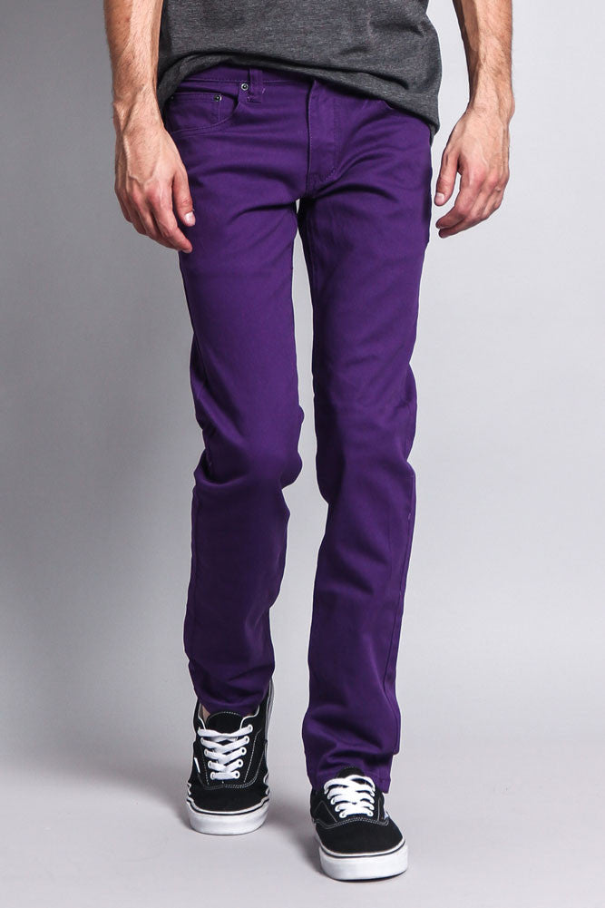 Men's Essential Skinny Fit Colored Jeans (Purple) – G-Style USA