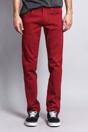 Men's Essential Skinny Fit Colored Jeans (Rust)