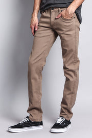 Men's Essential Skinny Fit Colored Jeans (Taupe)