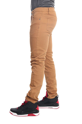 Men's Essential Skinny Fit Colored Jeans (Wheat)