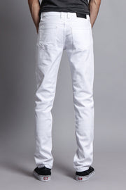 Men's Essential Skinny Fit Colored Jeans (White)