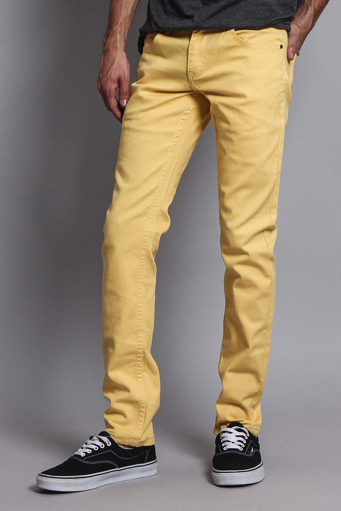 Men's Essential Skinny Fit Colored Jeans (Yellow) – G-Style USA