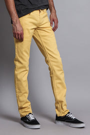Men's Essential Skinny Fit Colored Jeans (Yellow)