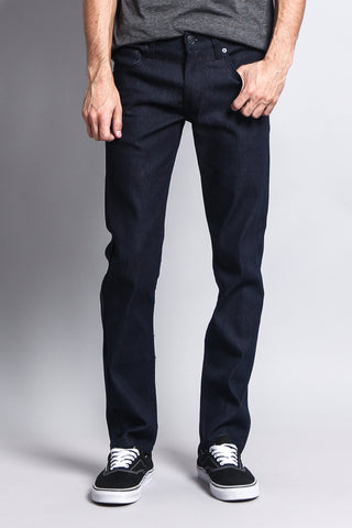 Men's Skinny Fit Raw Denim Jeans (Indigo) – G-Style USA