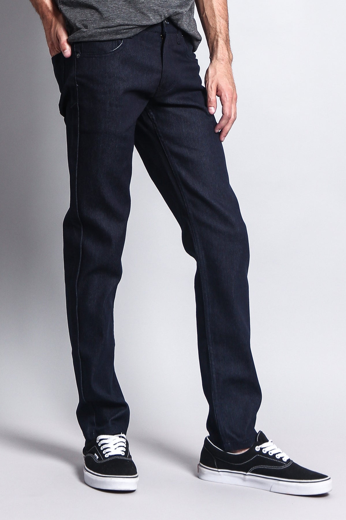 Men's Skinny Fit Raw Denim Jeans (Indigo) – G-Style USA
