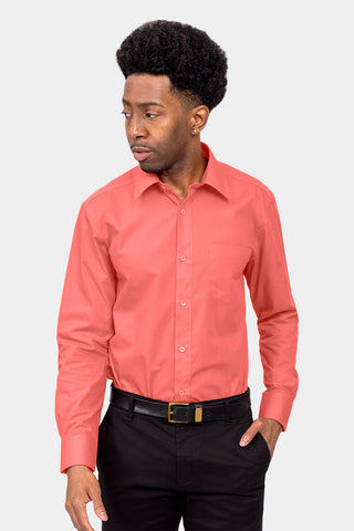 coral orange shirt