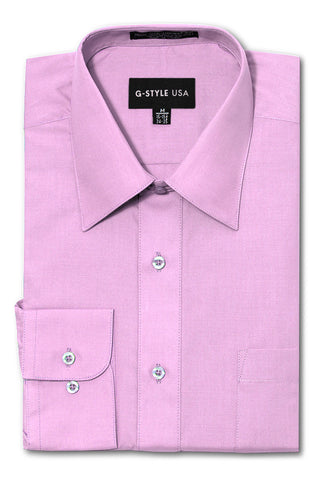 Men's Basic Solid Color Button Up Dress Shirt (Lilac) – G-Style USA