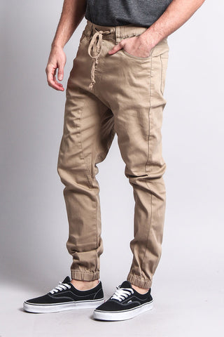 Men's Jogger Twill Pants (Khaki) – G-Style USA