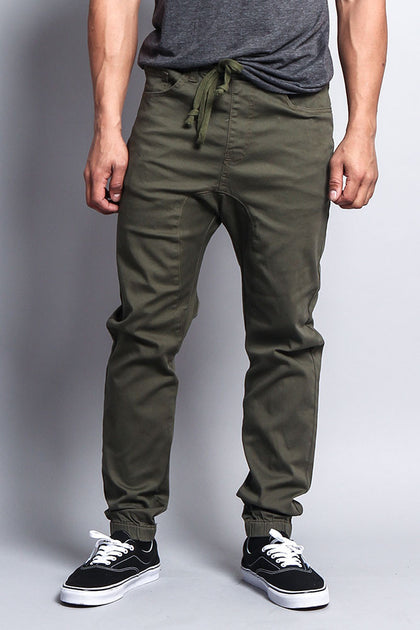 Men's Jogger Twill Pants (Olive) – G-Style USA
