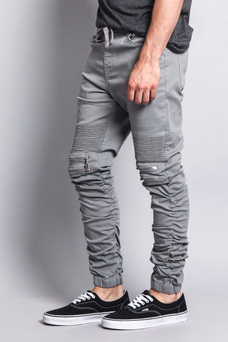 Scrunch Stacked Biker Twill Jogger Pants – G-Style USA