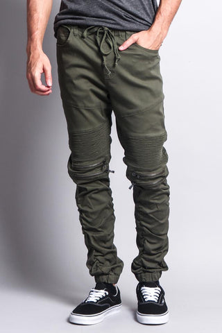 Scrunch Stacked Biker Twill Jogger Pants – G-Style USA