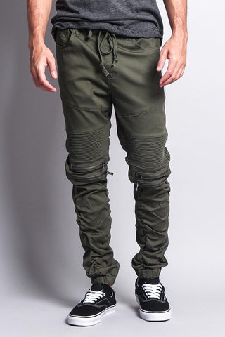 Scrunch Stacked Biker Twill Jogger Pants – G-Style USA