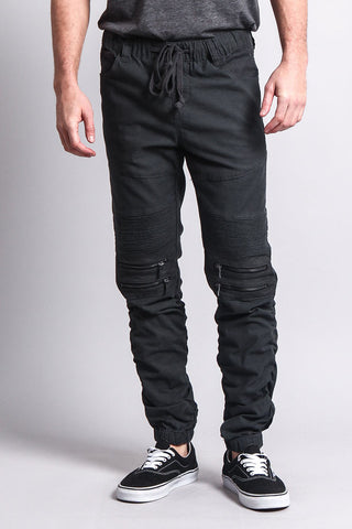 Scrunch Stacked Biker Twill Jogger Pants – G-Style USA