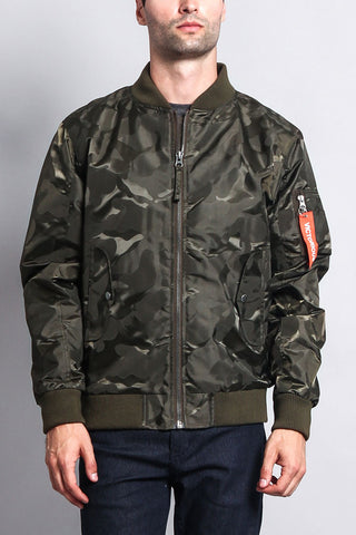 Lightweight Tonal Camo Bomber Flight Jacket – G-Style USA