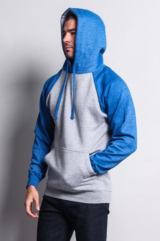 Contrast Raglan Sleeve Pullover Hoodie – G-Style USA