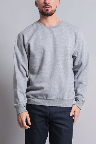 Basic Solid Crew-Neck Sweatshirt – G-Style USA