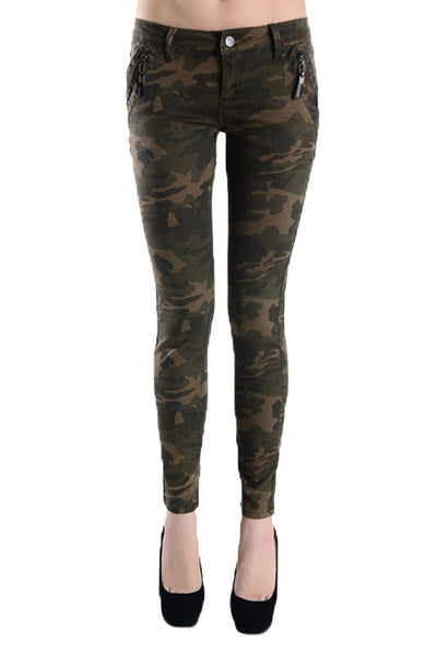 Camo skinny online jeans womens