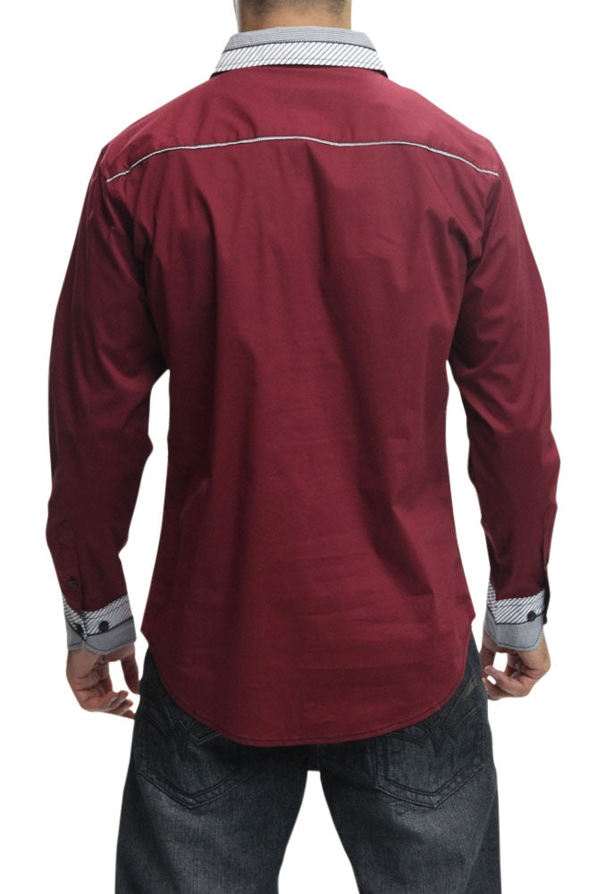 Contrast Button Up Shirt