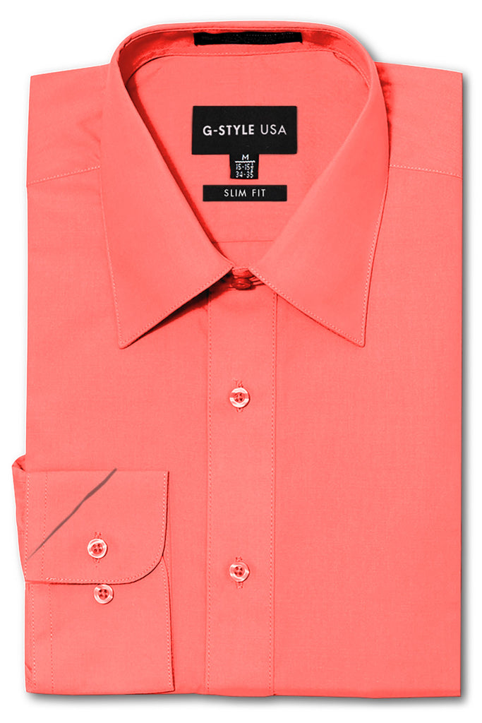 coral pink mens dress shirt