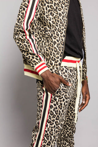 Leopard sweat suit cheap